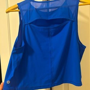 EUC Lululemon Sculpt Cropped Tank, Size 10 ~ Royal Blue